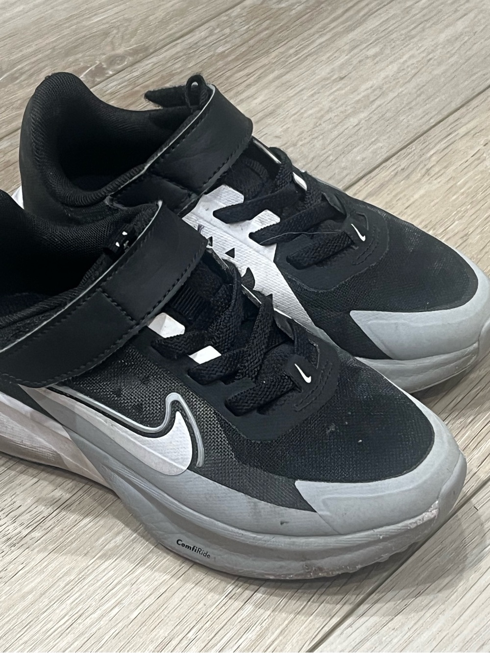 Nike Black and White Kids' Athletic Sneakers
